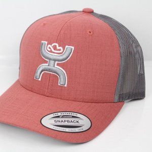 Hooey Sterling Hat Mid Profile Trucker Cap Adult One Size Salmon / Grey Mesh  Co